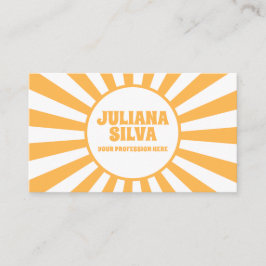 Orange Retro med QR-Affärskort Visitkort