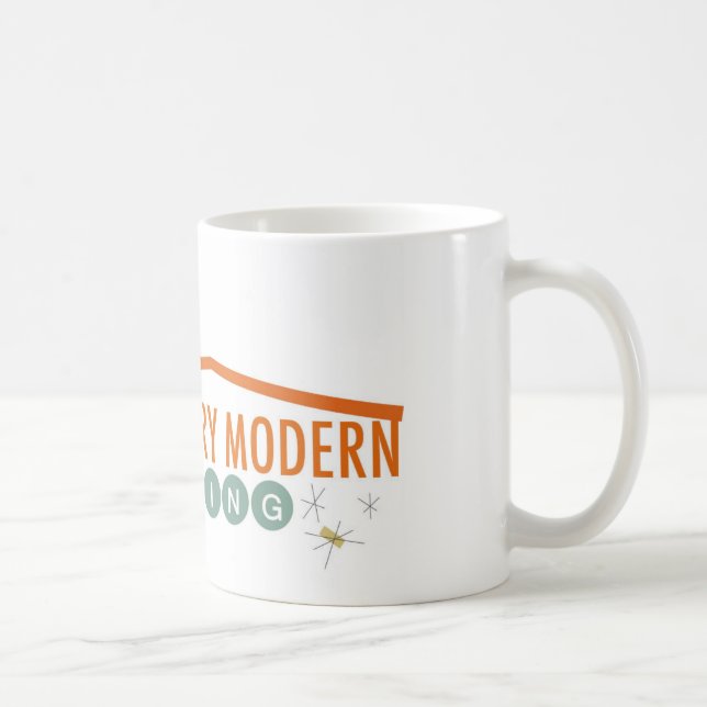 Orange Retro Modern Mugg (Höger)