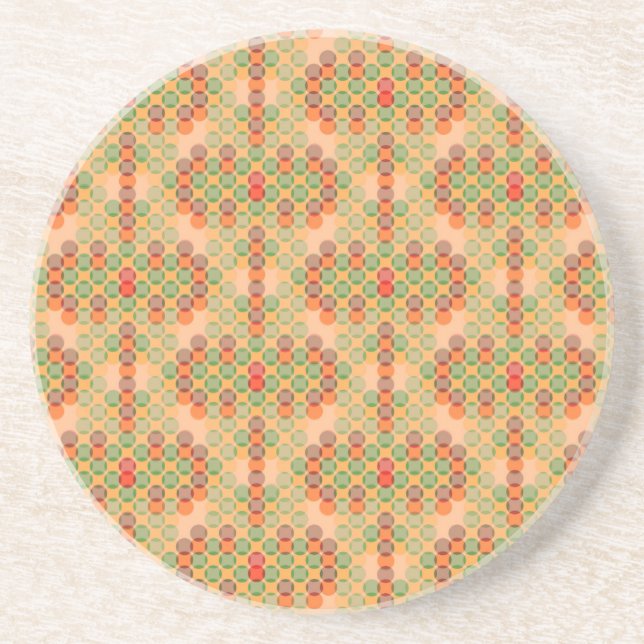 Orange retro mönster underlägg sandsten (Framsidan)