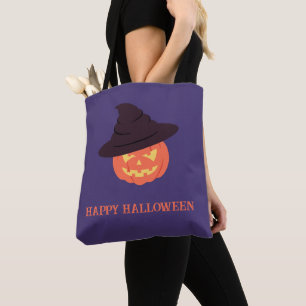 Orange Retro Pumpkin Happy halloween Tygkasse