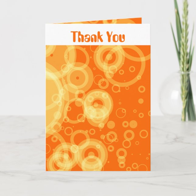 Orange Retro ringtack Tack Kort (Framsida)