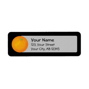 Orange Returadress Etikett