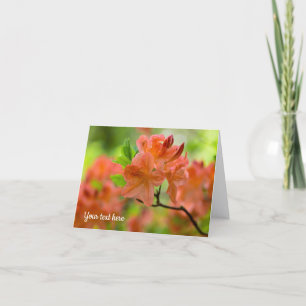 Orange Rhododendron Välkomstkort Tack Kort