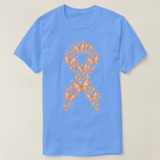 Orange Ribbon Awareness T Shirt (Design framsida)
