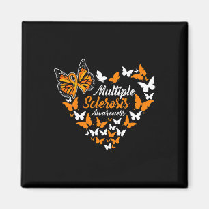 Orange Ribbon Butterfly Magnet