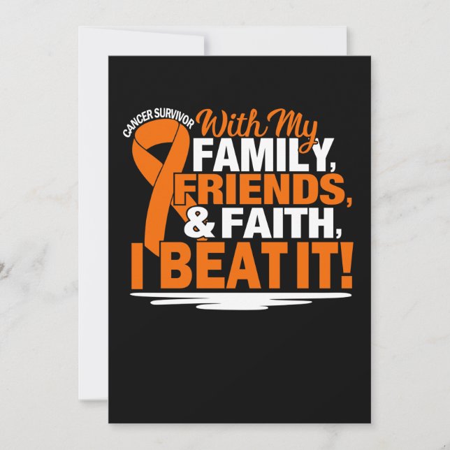 Orange Ribbon Cancer Survivor Friends Family Faith Spara Datumet (Framsida)