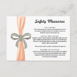 Orange Ribbon Diamond Bow Säkerhetsåtgärder Tilläggskort