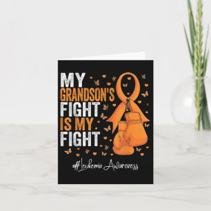 Orange Ribbon Grandson Leukemia Awareness Kort