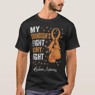 Orange Ribbon Grandson Leukemia Awareness T Shirt