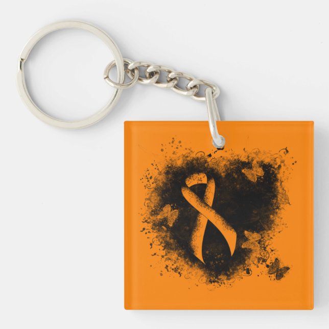 Orange Ribbon Grunge Heart (Framsidan)