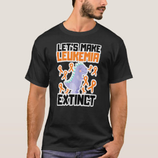 Orange Ribbon Hematologis hos kvinnor Leukemi Dino T Shirt