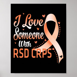 Orange Ribbon I Kärlek någon med RSD Crps Awarene Poster