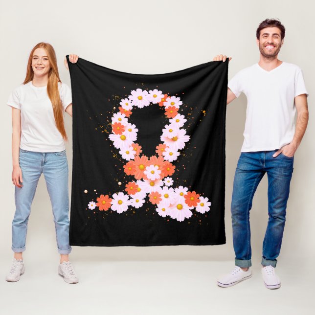 Orange Ribbon Kidney Cancer Awareness Fleecefilt (På plats)