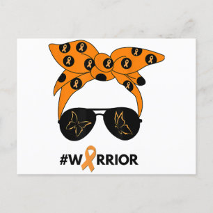 Orange Ribbon Kidney Cancer Warrior Bandana Unbrea Vykort