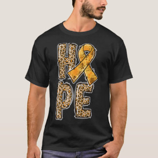 Orange Ribbon Leopard Print HOPE ADHD Survivors111 T Shirt