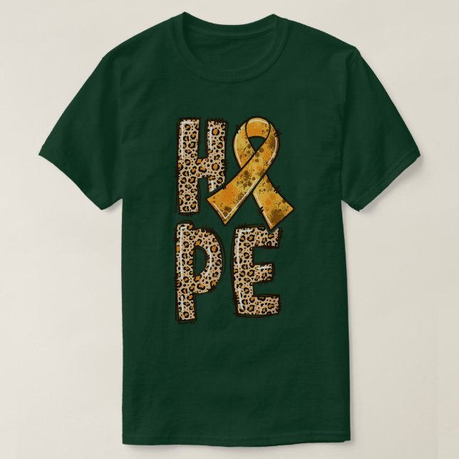 Orange Ribbon Leopard Skriv ut HOPE ADHD Survivors T Shirt (Design framsida)