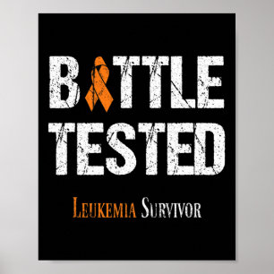 Orange Ribbon Leukemia Awareness Battle Testat Poster