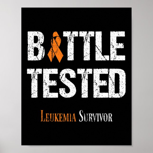 Orange Ribbon Leukemia Awareness Battle Testat Poster (Framsidan)