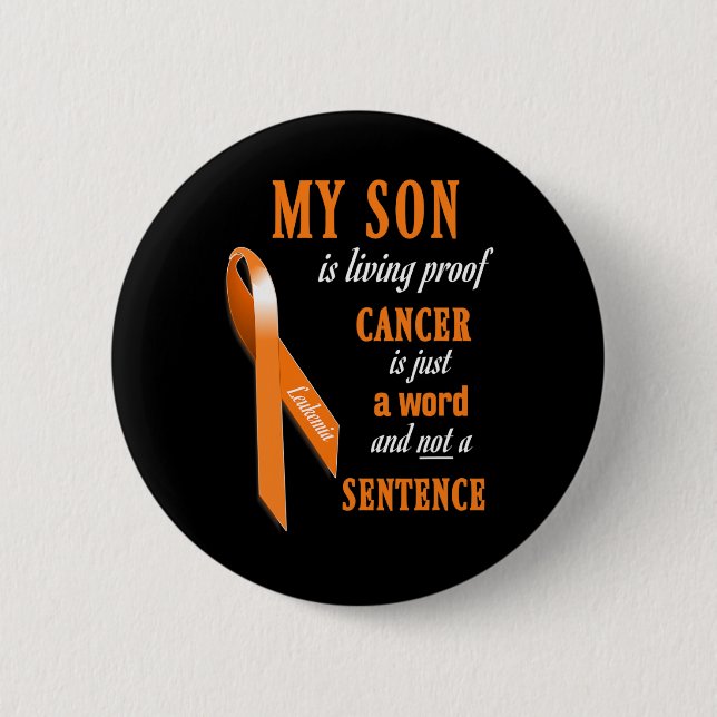 Orange Ribbon Leukemia Awareness s (Son) Knapp (Framsida)