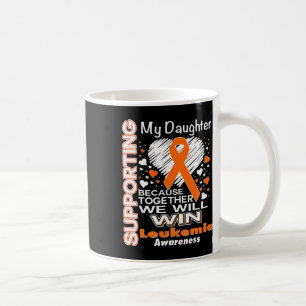 Orange Ribbon Leukemia Awareness Support My Dau Kaffemugg