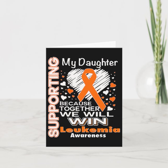 Orange Ribbon Leukemia Awareness Support My Dau Kort (Framsida)