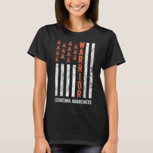 Orange Ribbon Leukemia Cancer Awareness T Shirt