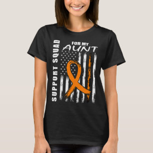Orange Ribbon Moster Leukemia Awareness USA flagga T Shirt