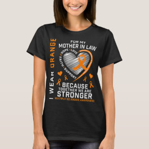 Orange Ribbon MS Svärmor Många Sclerosis  T Shirt