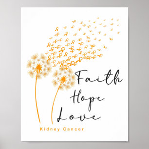 Orange Ribbon Resistent the Storm Kidney Cancer Me Poster