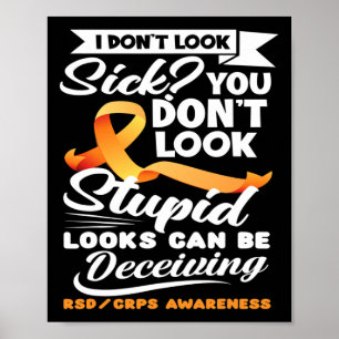 Orange Ribbon RSD Crps Awar verkar kunna luras Poster