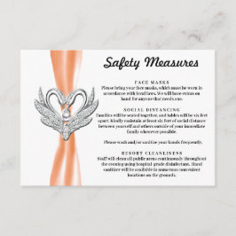 Orange Ribbon Silver Svansar Säkerhetsåtgärder Tilläggskort