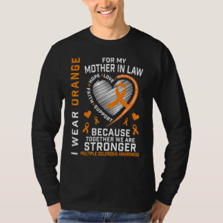 Orange Ribbon Svärmor Många Sclerosis T Shirt