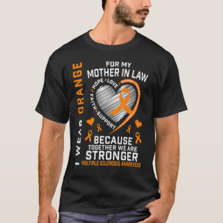 Orange Ribbon Svärmor Många Sclerosis T Shirt