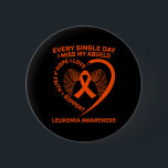 Orange Ribbon Vingar Leukemia - medvetenhet om min Knapp<br><div class="desc">Orange Ribbon Vingar Leukemi - medvetenhet om minnet av Abuelo</div>