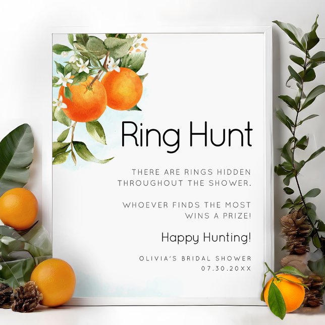 Orange Ring Hunt-Möhippa-spelkort Poster (Skapare uppladdad)