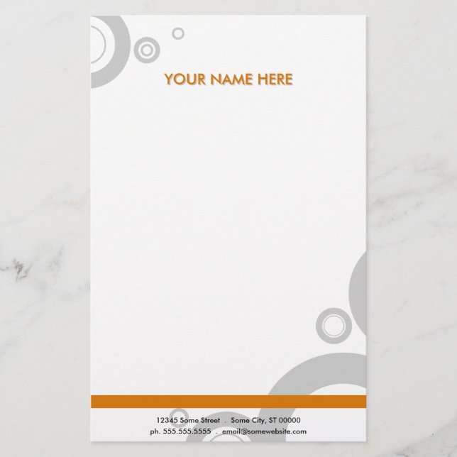 orange ringar brevpapper (Framsida)