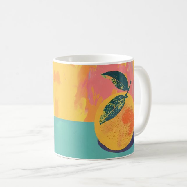 Orange Risograph Kaffemugg (Framsida höger)