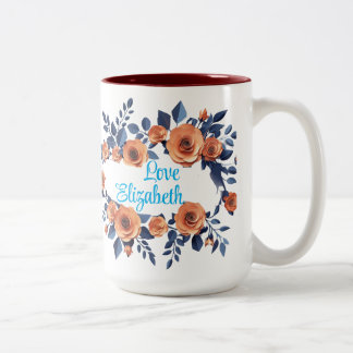 Orange Ro Bästa Mamma, någonsin förtjusande Blommi Två-Tonad Mugg