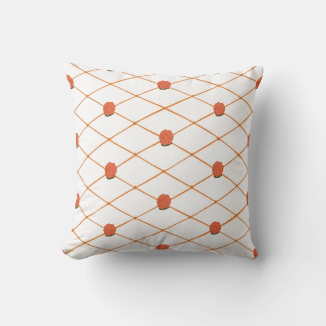 Orange Ro Criss Kor Quilt Mönster Pillows Kudde (Framsida)