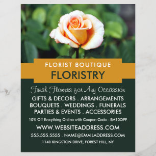 Orange Ro, Florist, Floristry Advertising Reklamblad