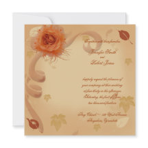 Orange Ro i bröllopsinbjudan