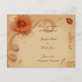 Orange Ro i Fall Save Date Card Spara Datumet