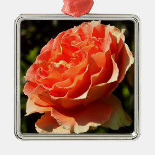 Orange Ro II Vackra Blommigten Julgransprydnad Metall