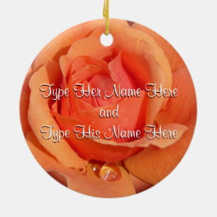 Orange Ro Ornament Personlig Ro Dekoration