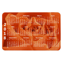Orange Ro Petals 2018 Kalender Magnet