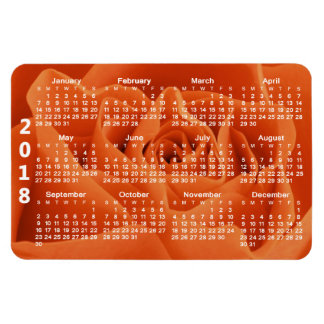 Orange Ro Petals 2018 Kalender Magnet