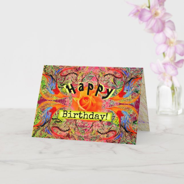 Orange Ro Victorian fantasy anpassade Kort (Orkide)