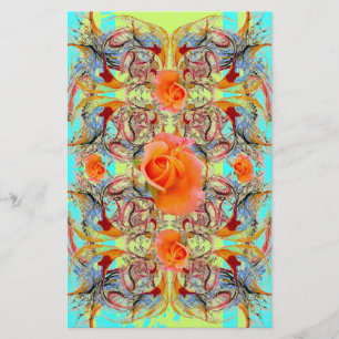Orange Ro Victorian Scrapbook Craft Papper