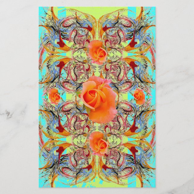 Orange Ro Victorian Scrapbook Craft Papper (Framsida)