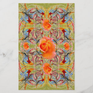 Orange Ro Victorian Scrapbook Craft Papper